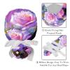 2-Pc,Gourd-Shaped Working Cap,Fisherman Hat with Buttons and Cotton Sweatband,Purple Painting Flower Blossom view 4