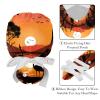 2-Pc,Gourd-Shaped Working Cap,Fisherman Hat with Buttons and Cotton Sweatband,Australia Sunset Kangaroo Ostrich view 4