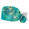YTYVAGT 2-Pc,Gourd-Shaped Working Cap,Fisherman Hat with Buttons and Cotton Sweatband,Abstract Blue Peacock view 1