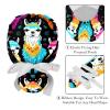 2-Pc,Gourd-Shaped Working Cap,Fisherman Hat with Buttons and Cotton Sweatband,Animal Alpaca Llama Print view 4