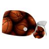 2-Pc,Gourd-Shaped Working Cap,Fisherman Hat with Buttons and Cotton Sweatband,Ball Print Basketball view 1