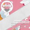 2-Pc,Gourd-Shaped Working Cap,Fisherman Hat with Buttons and Cotton Sweatband,Cartoon Angel on Pink Background view 2