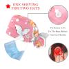 2-Pc,Gourd-Shaped Working Cap,Fisherman Hat with Buttons and Cotton Sweatband,Cartoon Angel on Pink Background view 3