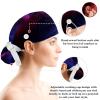 Nurse Scrub Caps,Scrub Hats with Buttons and Cotton Sweatband,Abstract Purple Wave Art Pattern view 3