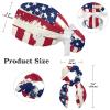 Nurse Scrub Caps,Scrub Hats with Buttons and Cotton Sweatband,United States and Iceland Flag view 2
