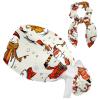 Nurse Scrub Caps,Scrub Hats with Buttons and Cotton Sweatband,Cartoon Cute Snowmen view 1