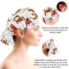 Nurse Scrub Caps,Scrub Hats with Buttons and Cotton Sweatband,Cartoon Cute Snowmen view 3