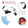 2-Pc,Bouffant Nurse Hats,Scrub Cap Adjustable Scrub Hats with Sweatband,Cute Cat Animal Silhouette view 2