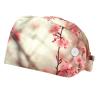 2-Pc,Bouffant Nurse Hats,Scrub Cap Adjustable Scrub Hats with Sweatband,Flower Japanese Cherry view 1