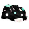 2-Pc,Bouffant Nurse Hats,Scrub Cap Adjustable Scrub Hats with Sweatband,Black White Wave Dot Pattern view 1