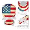 2-Pc,Gourd-Shaped Working Cap,Fisherman Hat with Buttons and Cotton Sweatband,American Flag Vintage Stripes view 4