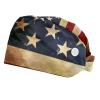 2-Pc,Bouffant Nurse Hats,Scrub Cap Adjustable Scrub Hats with Sweatband,4th of July Independence Day view 1