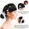 Nurse Scrub Caps,Scrub Hats with Buttons and Cotton Sweatband,Colorful Stars Pattern Line view 3