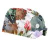 2-Pc,Bouffant Nurse Hats,Scrub Cap Adjustable Scrub Hats with Sweatband,Flowers Desert Cactus view 1