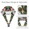 2-Pc,Bouffant Nurse Hats,Scrub Cap Adjustable Scrub Hats with Sweatband,Flowers Desert Cactus view 3