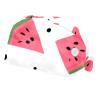 2-Pc,Bouffant Nurse Hats,Scrub Cap Adjustable Scrub Hats with Sweatband,White Background Pink Watermelon view 1