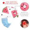 2-Pc,Bouffant Nurse Hats,Scrub Cap Adjustable Scrub Hats with Sweatband,White Background Pink Watermelon view 2