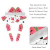 2-Pc,Bouffant Nurse Hats,Scrub Cap Adjustable Scrub Hats with Sweatband,White Background Pink Watermelon view 4