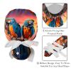 2-Pc,Gourd-Shaped Working Cap,Fisherman Hat with Buttons and Cotton Sweatband,African Grassland Sunset Parrot view 4