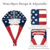 2-Pc,Bouffant Nurse Hats,Scrub Cap Adjustable Scrub Hats with Sweatband,American Flag Retro USA view 3