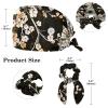 Nursing Hats,Working Cap with Buttons and Cotton Sweatband,Vintage Eiffel Tower Cherry Blossom view 2
