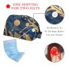2-Pc,Bouffant Nurse Hats,Scrub Cap Adjustable Scrub Hats with Sweatband,Tropical Painting Leaves Floral view 2