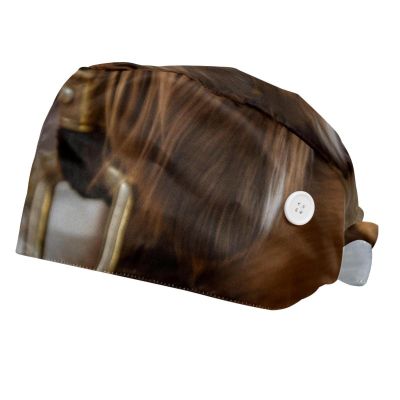 2-Pc,Bouffant Nurse Hats,Scrub Cap Adjustable Scrub Hats with Sweatband,Cavalier King Charles Spaniel Dog