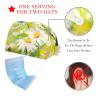 2-Pc,Bouffant Nurse Hats,Scrub Cap Adjustable Scrub Hats with Sweatband,White Daisies Flowers Field view 2
