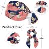 Nurse Scrub Caps,Scrub Hats with Buttons and Cotton Sweatband,Buterflies Abstract Flower view 2