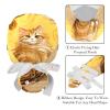 2-Pc,Gourd-Shaped Working Cap,Fisherman Hat with Buttons and Cotton Sweatband,Cute Hand Drawn Cat view 4