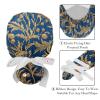 2-Pc,Gourd-Shaped Working Cap,Fisherman Hat with Buttons and Cotton Sweatband,Tropical Painting Leaves Floral view 4