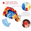2-Pc,Gourd-Shaped Working Cap,Fisherman Hat with Buttons and Cotton Sweatband,Flowers Colorful Floral view 3