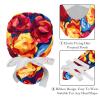 2-Pc,Gourd-Shaped Working Cap,Fisherman Hat with Buttons and Cotton Sweatband,Flowers Colorful Floral view 4