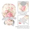 2-Pc,Gourd-Shaped Working Cap,Fisherman Hat with Buttons and Cotton Sweatband,Watercolor Rose Flowers Floral view 4
