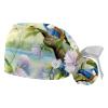 2-Pc,Gourd-Shaped Working Cap,Fisherman Hat with Buttons and Cotton Sweatband,Birds Flowers Garden River view 1