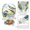 2-Pc,Gourd-Shaped Working Cap,Fisherman Hat with Buttons and Cotton Sweatband,Birds Flowers Garden River view 4