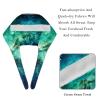 2-Pc,Bouffant Nurse Hats,Scrub Cap Adjustable Scrub Hats with Sweatband,Blue and Green Galaxy view 4