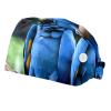 2-Pc,Bouffant Nurse Hats,Scrub Cap Adjustable Scrub Hats with Sweatband,Blue Parrot Bird Tropical view 1