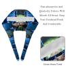 2-Pc,Bouffant Nurse Hats,Scrub Cap Adjustable Scrub Hats with Sweatband,Blue Parrot Bird Tropical view 4
