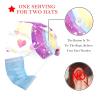 2-Pc,Bouffant Nurse Hats,Scrub Cap Adjustable Scrub Hats with Sweatband,Purple Rainbow Unicorn view 2