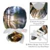 2-Pc,Gourd-Shaped Working Cap,Fisherman Hat with Buttons and Cotton Sweatband,Forest Trees Nature Sunlight view 4