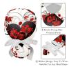 2-Pc,Gourd-Shaped Working Cap,Fisherman Hat with Buttons and Cotton Sweatband,Art Heart Flower Love view 4