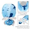 2-Pc,Gourd-Shaped Working Cap,Fisherman Hat with Buttons and Cotton Sweatband,Devilfish and Shark Octopus view 4