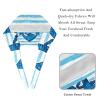 2-Pc,Bouffant Nurse Hats,Scrub Cap Adjustable Scrub Hats with Sweatband,Anchor Striped Bright Blue Marine view 4