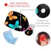 2-Pc,Gourd-Shaped Working Cap,Fisherman Hat with Buttons and Cotton Sweatband,Abstract Color Butterfly Dots view 3