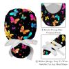 2-Pc,Gourd-Shaped Working Cap,Fisherman Hat with Buttons and Cotton Sweatband,Abstract Color Butterfly Dots view 4