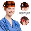 Nursing Hats,Working Cap with Buttons and Cotton Sweatband,Ball Print Basketball view 3