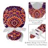 2-Pc,Gourd-Shaped Working Cap,Fisherman Hat with Buttons and Cotton Sweatband,Art Pattern Flower Mandala view 4