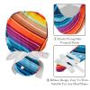 2-Pc,Gourd-Shaped Working Cap,Fisherman Hat with Buttons and Cotton Sweatband,Abstract Rainbow Colorful Pattern view 4