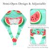 2-Pc,Bouffant Nurse Hats,Scrub Cap Adjustable Scrub Hats with Sweatband,Watermelon Fruit Polka Dots view 3